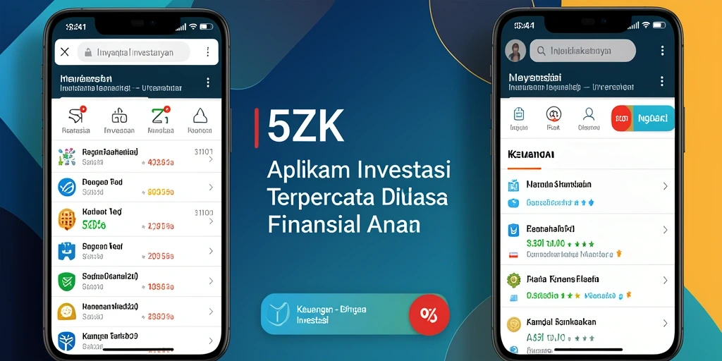 Tampilan antarmuka 5ZK dengan fitur investasi yang lengkap.
