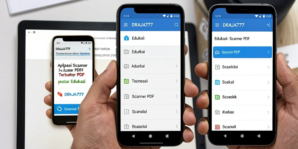 Screenshot utama DRAJA777 menampilkan antarmuka pengguna aplikasi Scanner PDF.