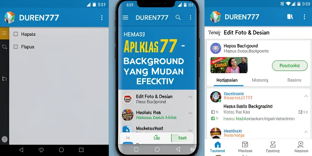 Antarmuka DUREN777 yang sederhana untuk Hapus Background.