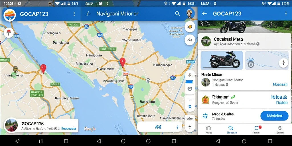 Antarmuka GOCAP123 yang intuitif dan mudah digunakan untuk navigasi motor.