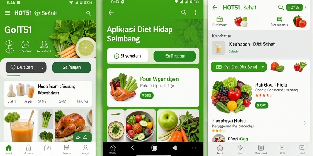 Tampilan antarmuka HOT51 yang bersih dan fungsional untuk Diet Sehat.