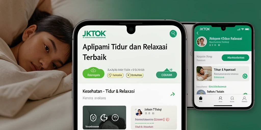 Antarmuka JKTOK yang menawan dan fungsional untuk tidur dan relaksasi.