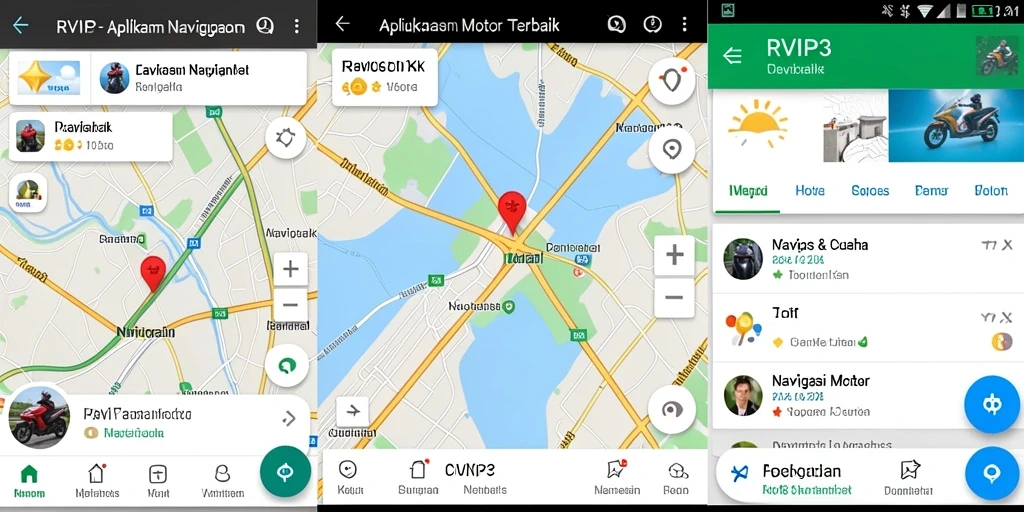 Tampilan antarmuka RVIP3 memudahkan navigasi motor dengan fitur yang informatif.