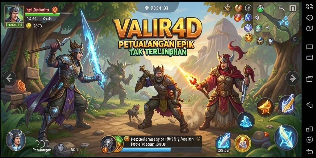 Tampilan antarmuka VALIR4D yang dinamis dan penuh warna.